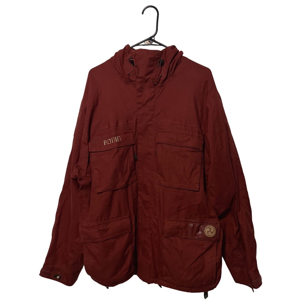 Burton Ronin Snowboard Ski Jacket Mens XL Maroon Tech Hooded Coat Vintage Y2K